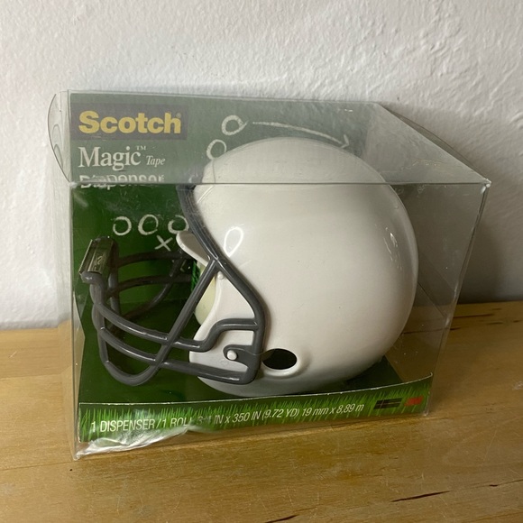 Scotch Office Scotch Magic Tape Dispenser White Gray Football